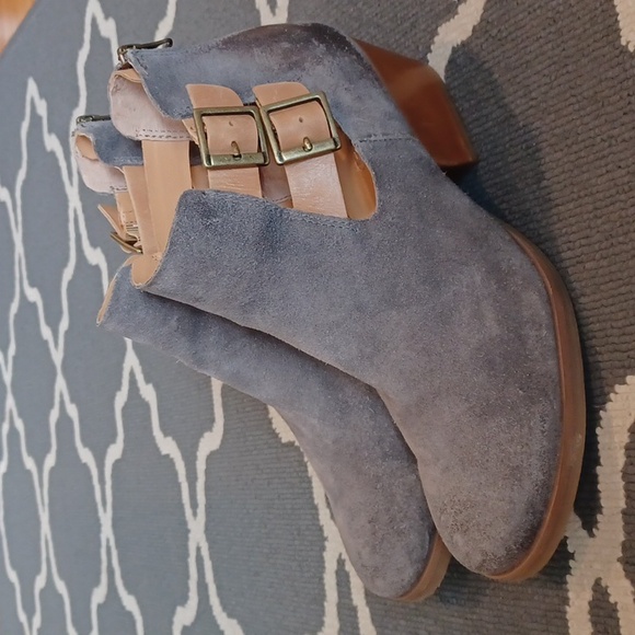 Korks by Kork-Ease Gabriella Gray & Tan Ankle Boots Women's 9.5 - Picture 1 of 15